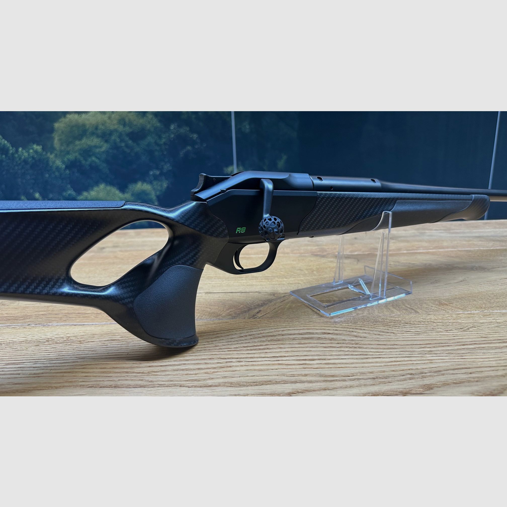 Blaser R8 Ultimate Carbon / Zielone logo R8 / Przednia część z włókna węglowego / M15x1 / Kaliber do wyboru, zdjęcie 3 z 6