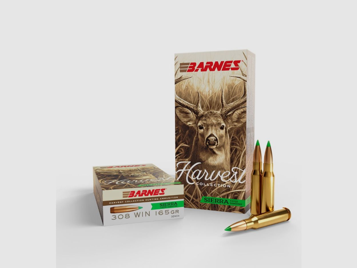 Barnes Harvest Collection .308 Win. 10,7 g / 165 gr Sierra Tipped GameKing Jagdmunition – 20 Stück #32404