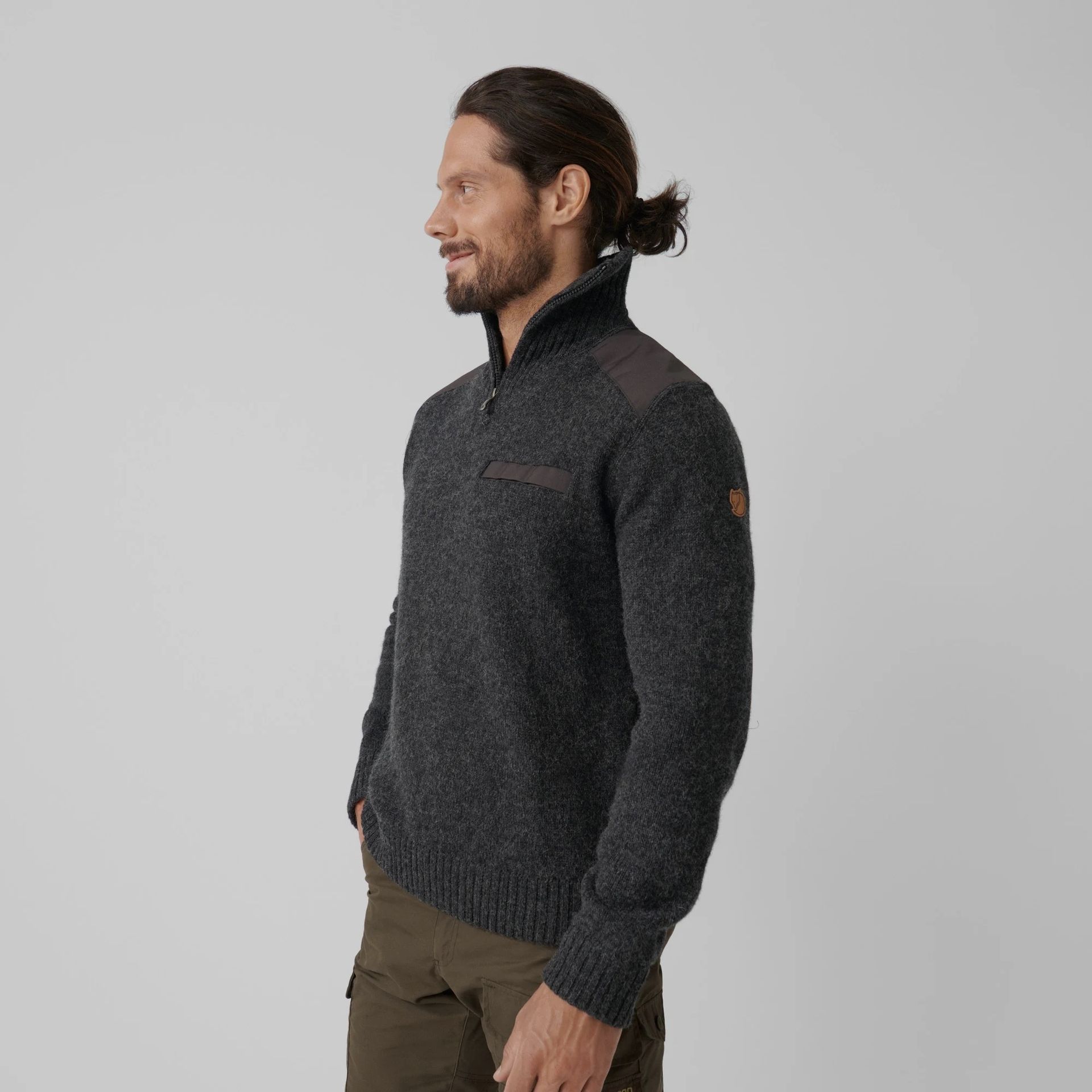 Fjällräven Koster Sweater Dark Olive M, afbeelding 6 van 11