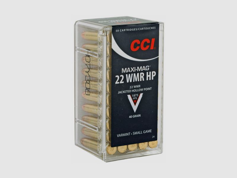 CCI Maxi-Mag .22 WMR 40GR JHP 50 cartucce