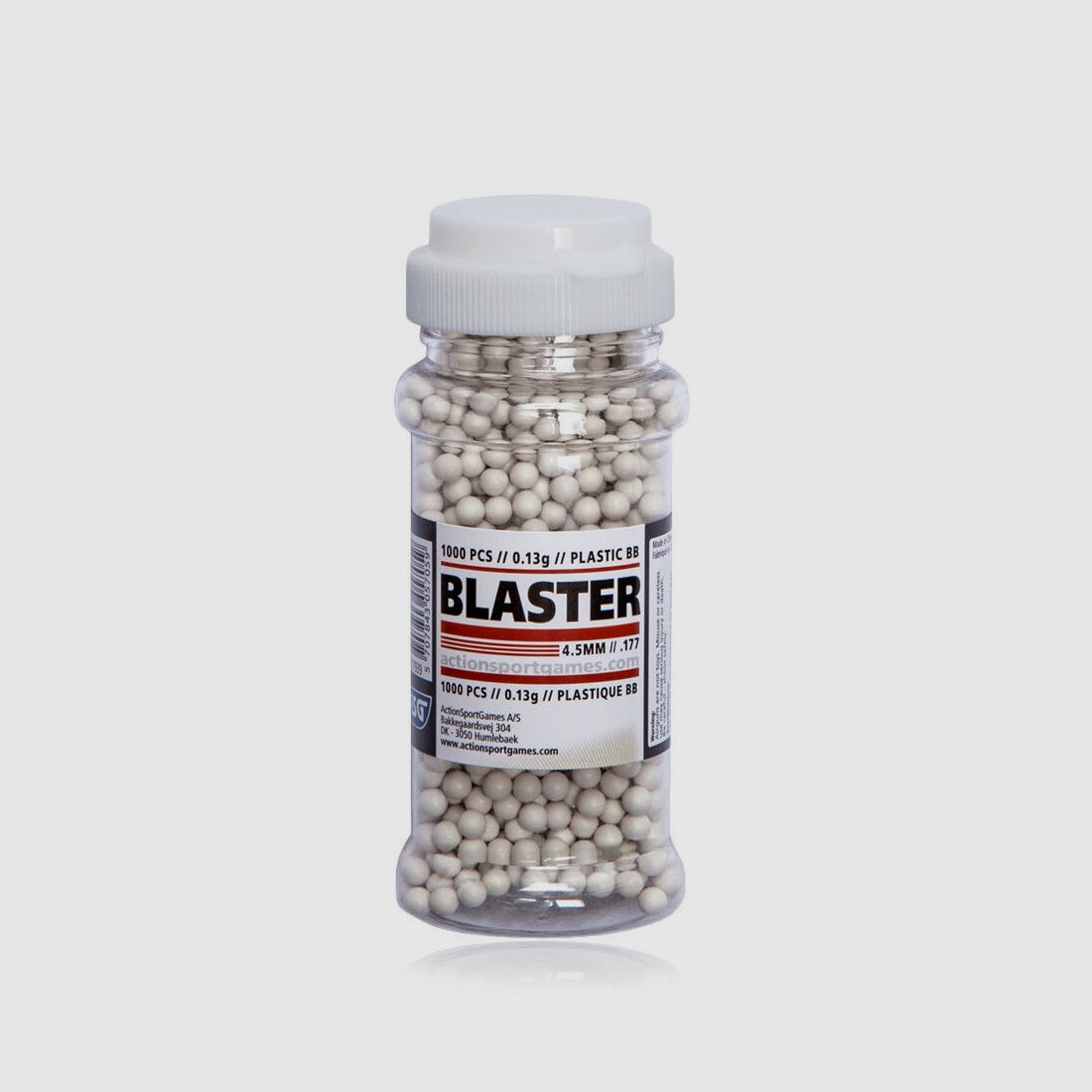 ASG Blaster Plastic BB's blanco 4,5mm BB / 0,13 g / 1000 uds