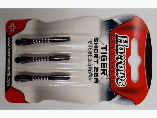 Harrows Darts Technologia Tiger Shaft krótki czarny Dart i akcesoria