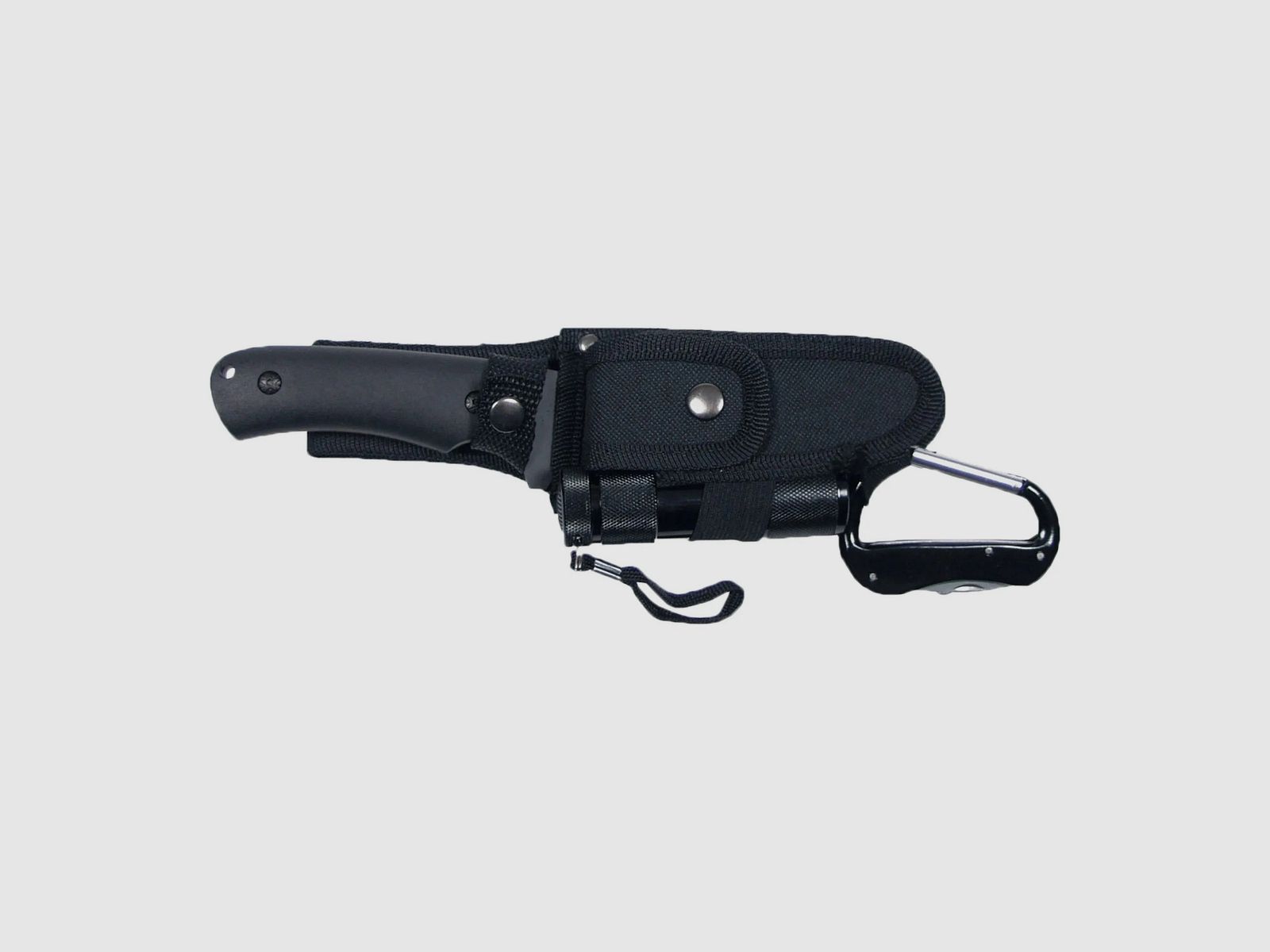 MFH Messerset mit LED-Taschenlampe schwarz