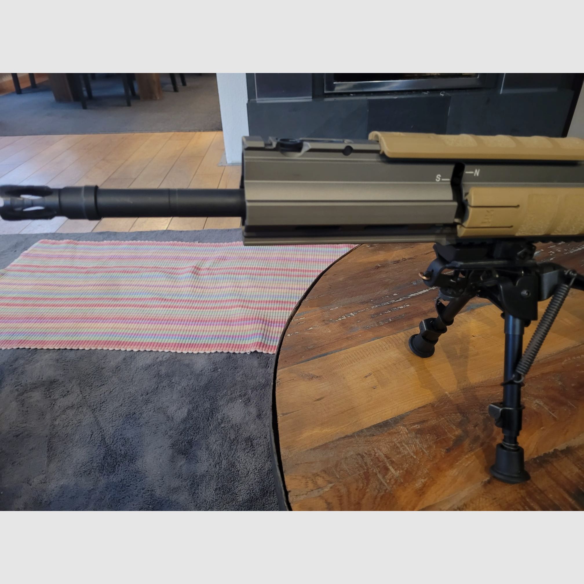 H&K Selbstladebüchse Mod. MR308A3 (RAL8000) 20 mit Anbauteilen G28 10 Schuss Magazin und Schmidt & Bender 3-20x50 PMII Ultra Short & div. Zubehörteile