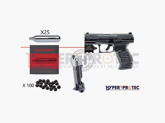 Walther PPQ M2 T4E Ultimate Pack schwarz – Pistole für Gummigeschosse Kal. .43