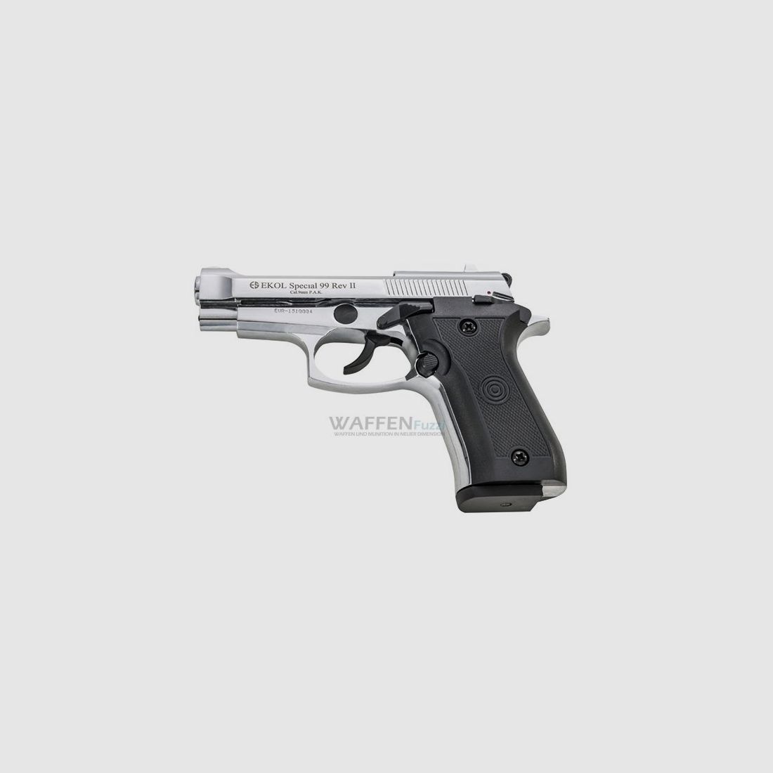Ekol Special 99 Rev. II arma de fogueo cromada calibre 9mm P.A.K