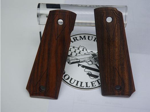 Plaquettes bois luxe lisse pour pistolet 1911