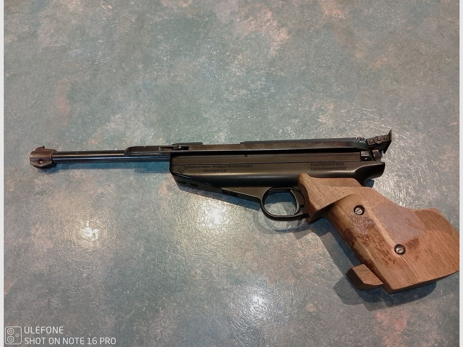 Pistola ad aria Feinwerkbau, arma da competizione, ottima precisione, precisione di tiro