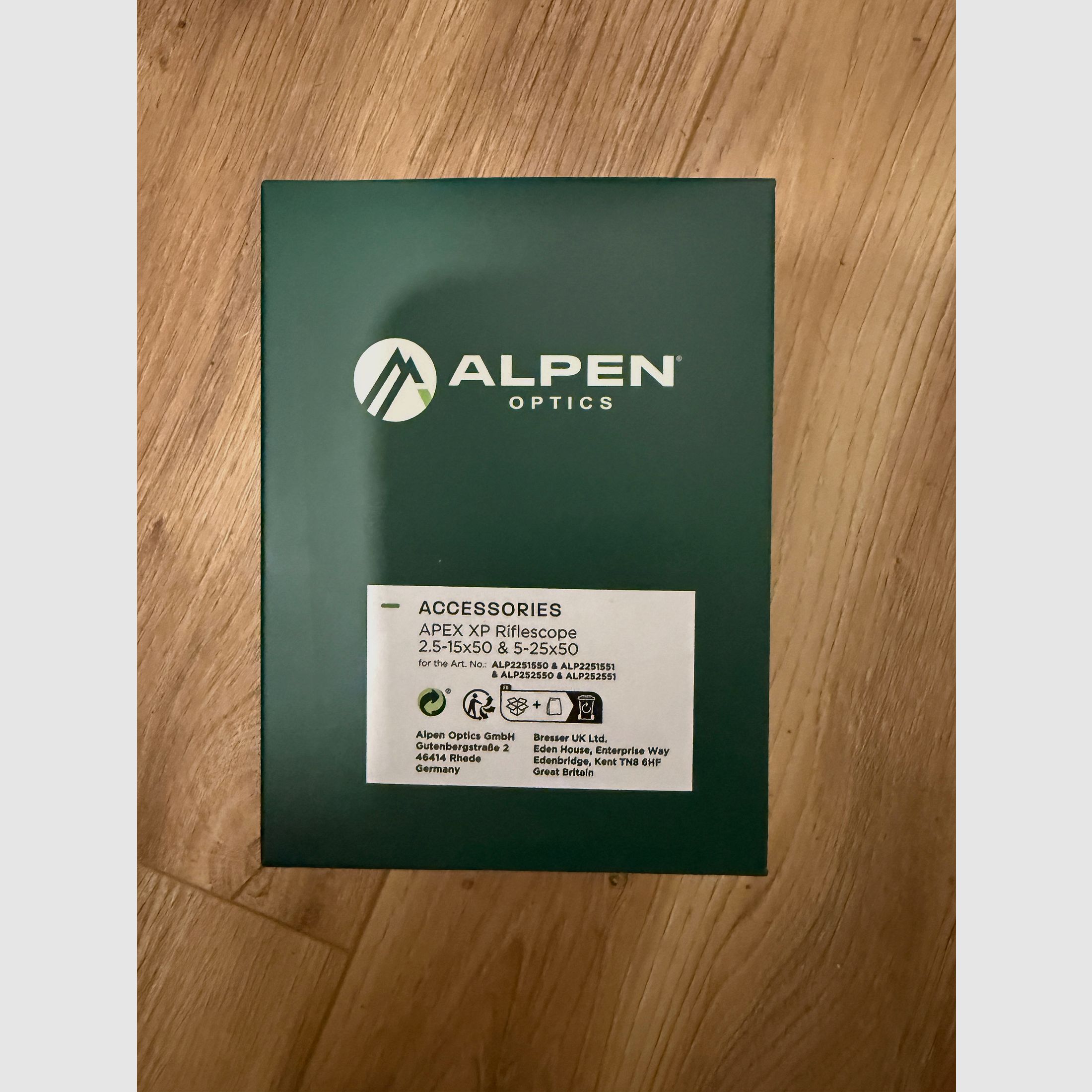 ALPEN OPTICS Apex XP Zielfernrohr 2.5–15x50 BDC mit SmartDot Technology neu und OVP