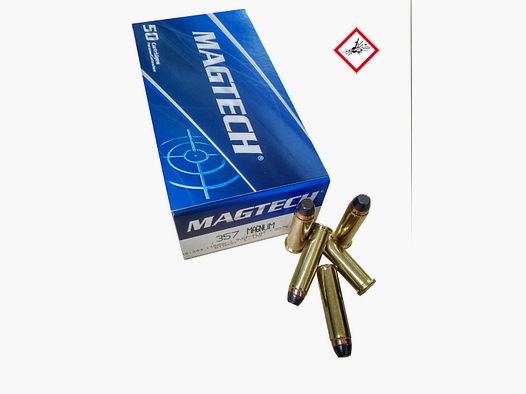 Magtech revolver cartridge .357 Mag. SJSP 158grs.