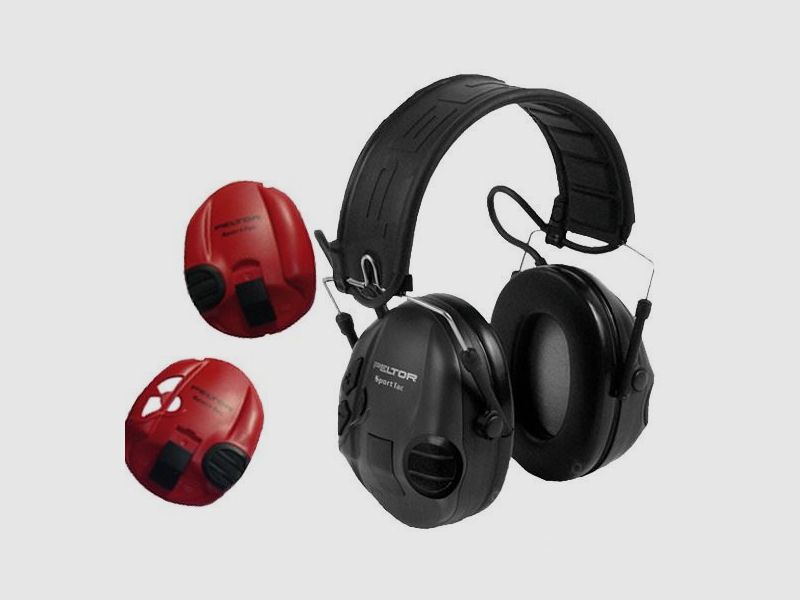Peltor SportTac Gehörschutz schwarz/rot