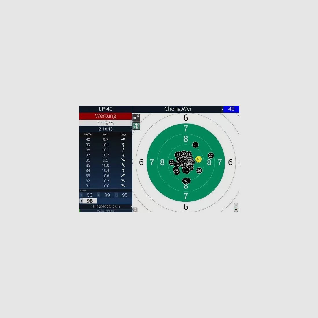 Meyton Modell ESTA-Mobile 10m LD & LED verlichting schietstand voor luchtpistool