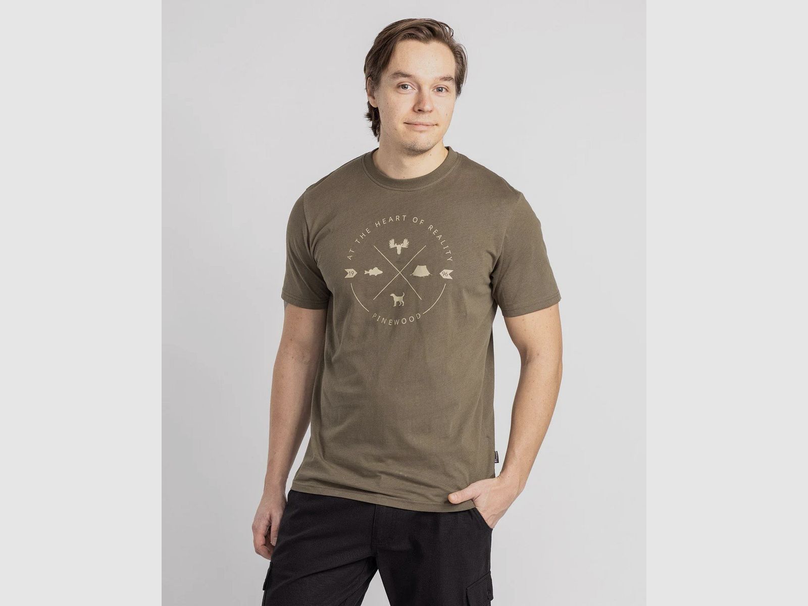 Pinewood Finnveden Trail-T-Shirt M Olive