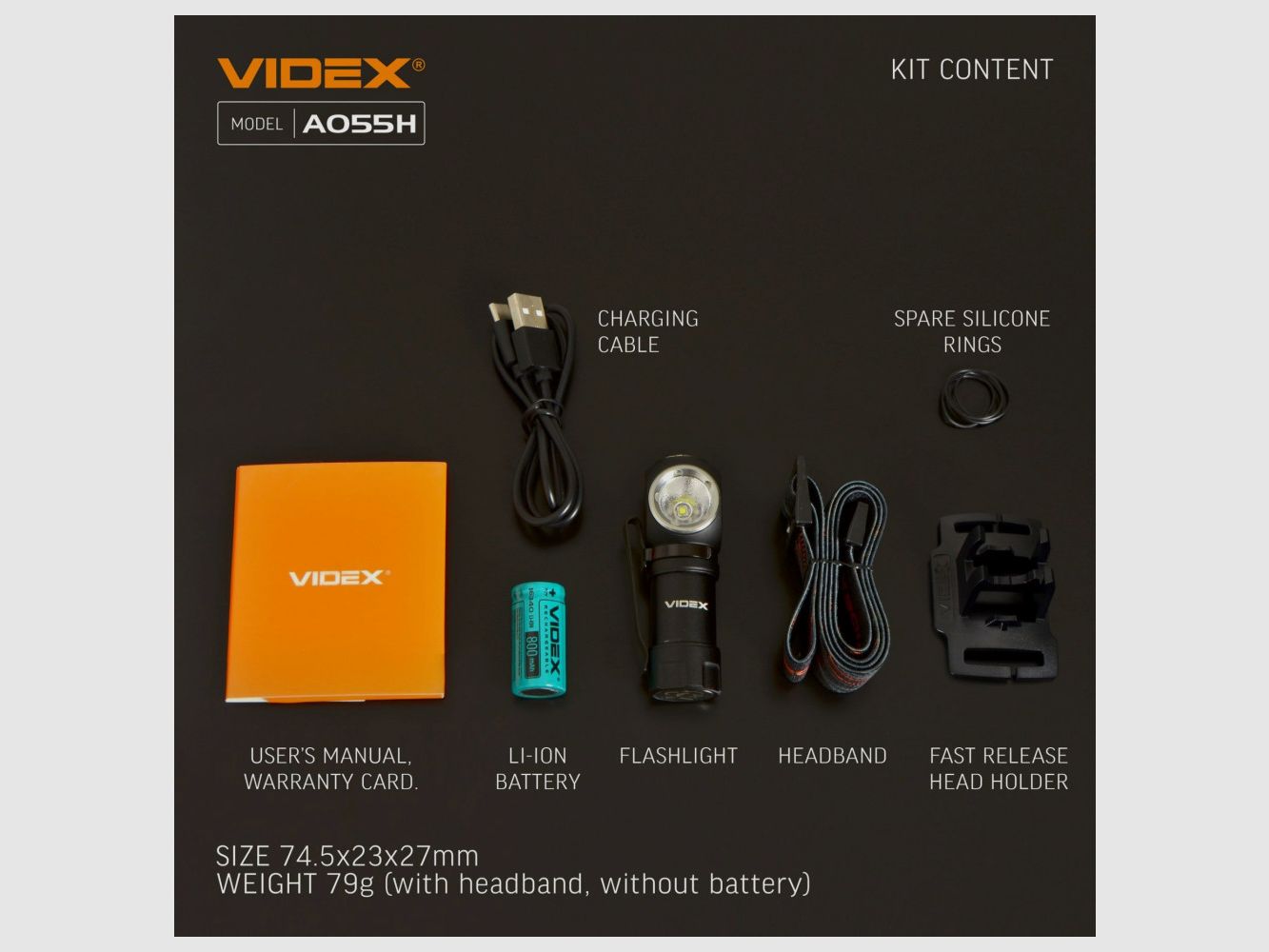 Handheld flashlight VIDEX A055H 600 lm 5700 K, image 16 of 16