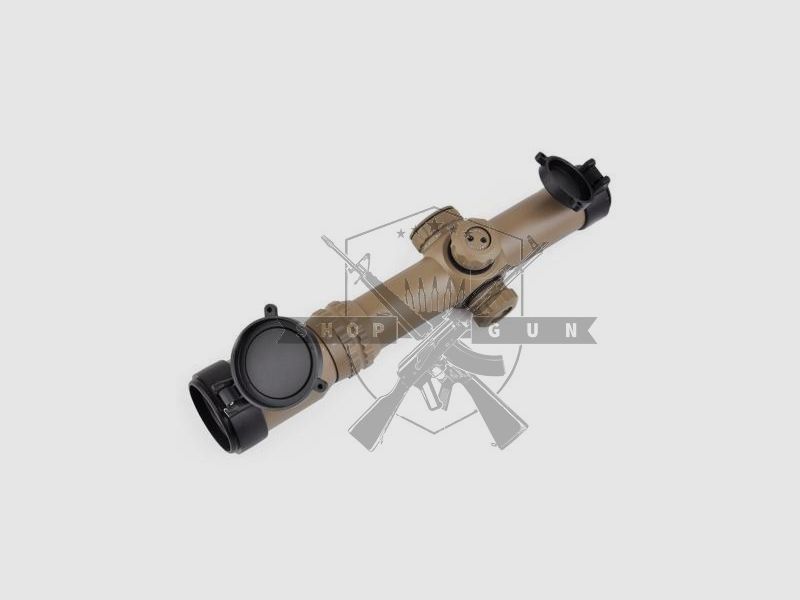 1-4 x 24 SE Zielfernrohr mit rot/grün beleuchtetem Fadenkreuz (TAN)