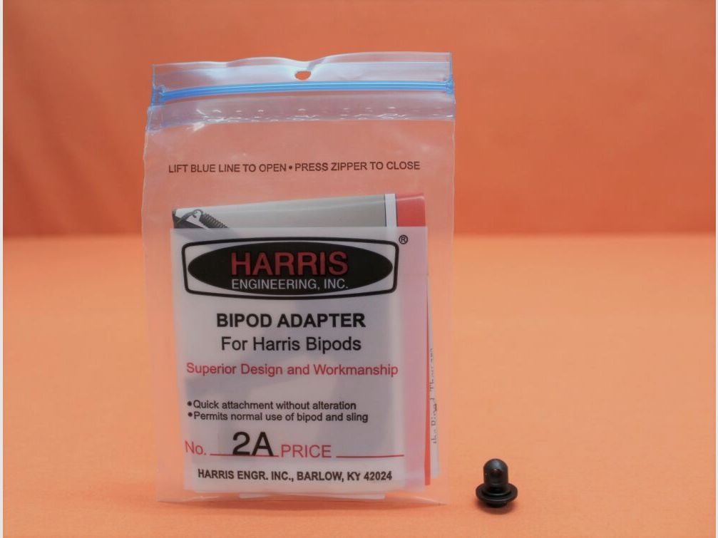 Adapter Harris Harris nr 2A: Otwór na pasek z gwintem maszynowym M5 9mm, okrągła podkładka, np. do dwójnogów Harris, zdjęcie 1 z 4