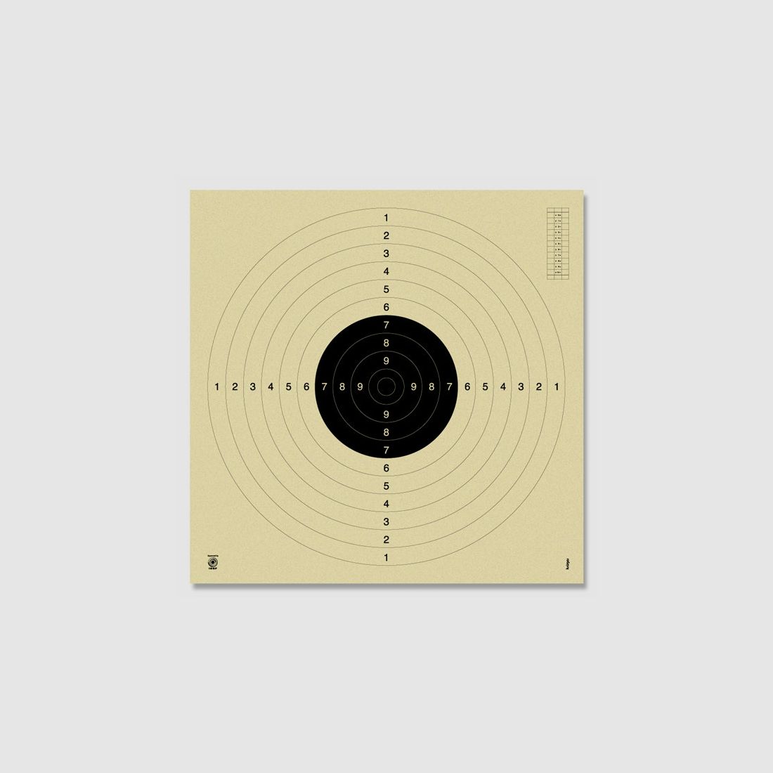 Krüger-Druck cibles de pistolet 25 m/petit calibre 50 m avec fente 55x52 cm DSB