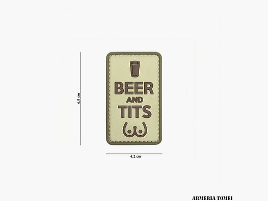 PATCH – 3D PVC BEER AND TITS COYOTE #11118
