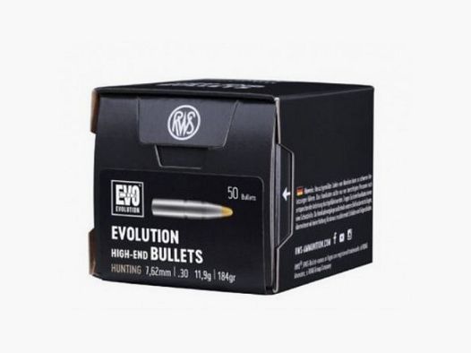 RWS Evolution Kogels kaliber .308 gewicht 184 grains
