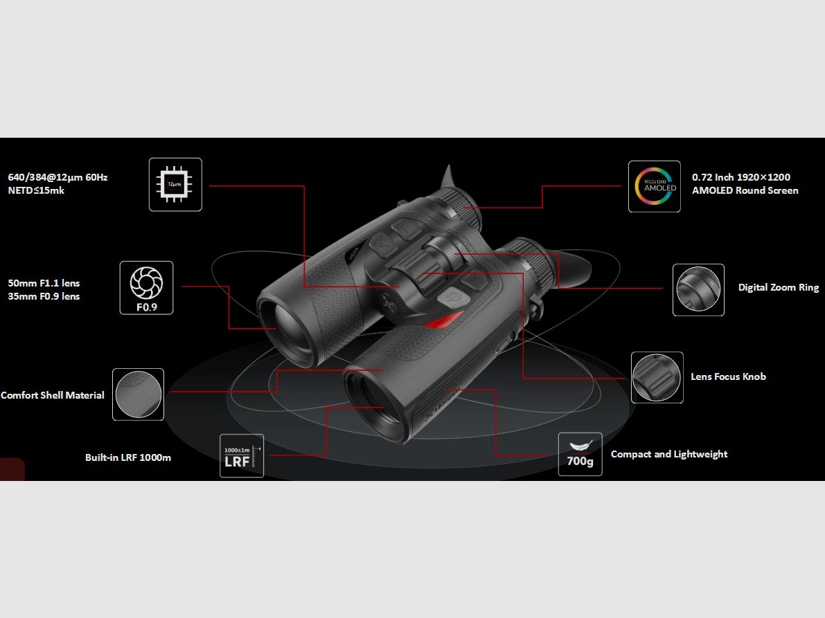 Nocpix QUEST H50R binocolo termico, immagine 2 di 20