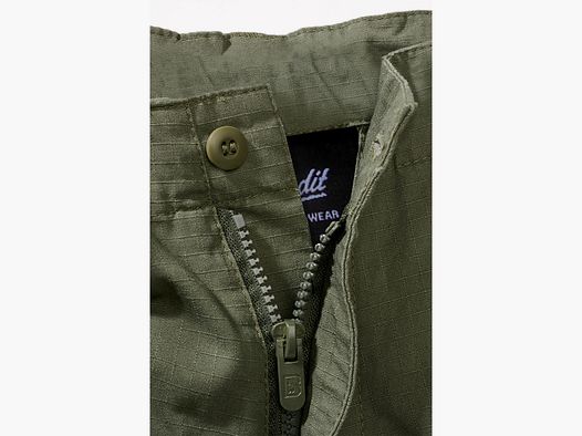 Brandit Kinder Shorts Kids BDU Ripstop Shorts - Olijf / 122/128