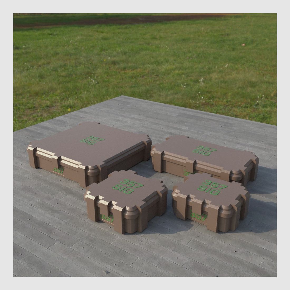 Filamelt Munitionsbox / Ammo Box .357 SIG – Patronenbox ‘Klappdeckel’ – 20 / 25 / 50 / 100 Runden