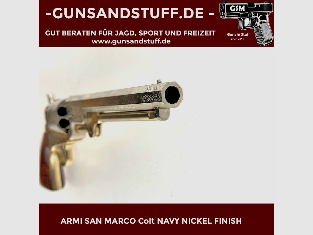 ARMI SAN MARCO COLT NAVY .44 (CZARNY PROCH) NIKLOWE WYKOŃCZENIE