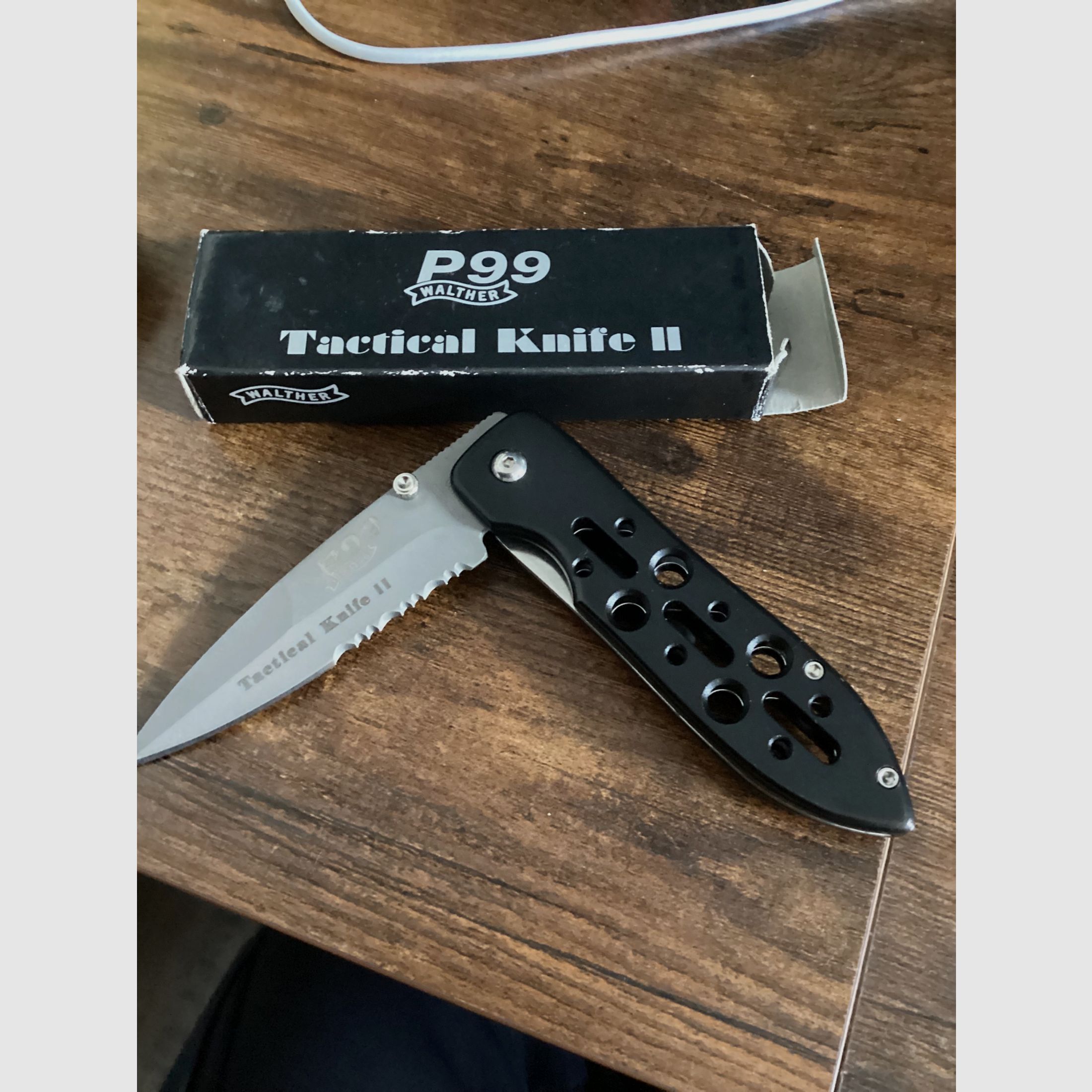 Walther P99 Tactical Knife II – couteau pliant avec verrou Linerlock, avec emballage d'origine, couteau de collection
