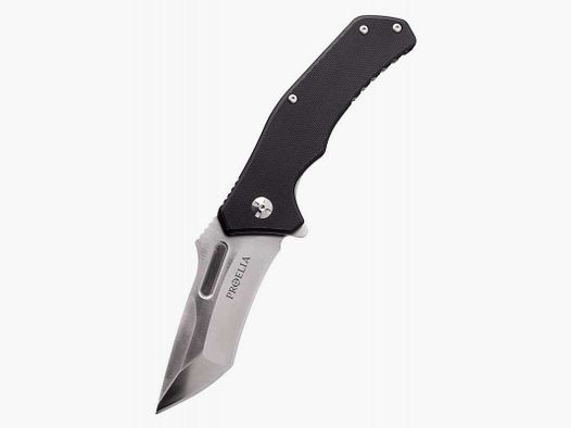 Defcon Proelia Modified Tanto Taschenmesser, satiniert, schwarzer Griff