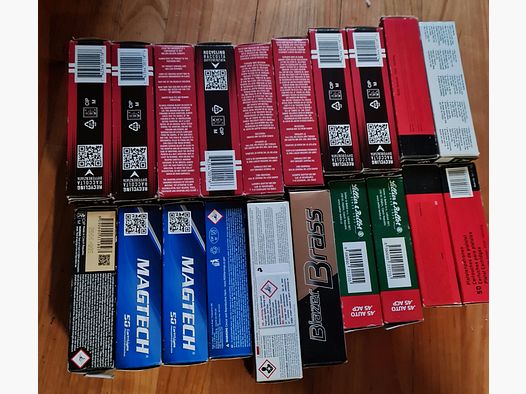 Brass 45 ACP, 1000 pieces from various manufacturers