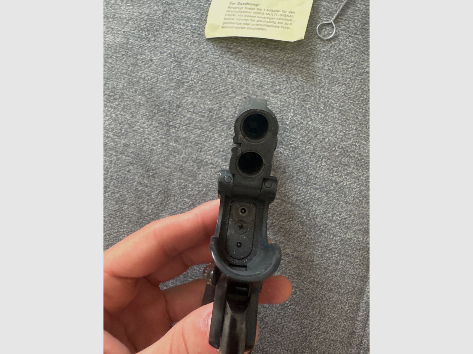 Schreckschuss Derringer Noris Twinny 9mm Knall (PTB 599) + accessori & ricevuta