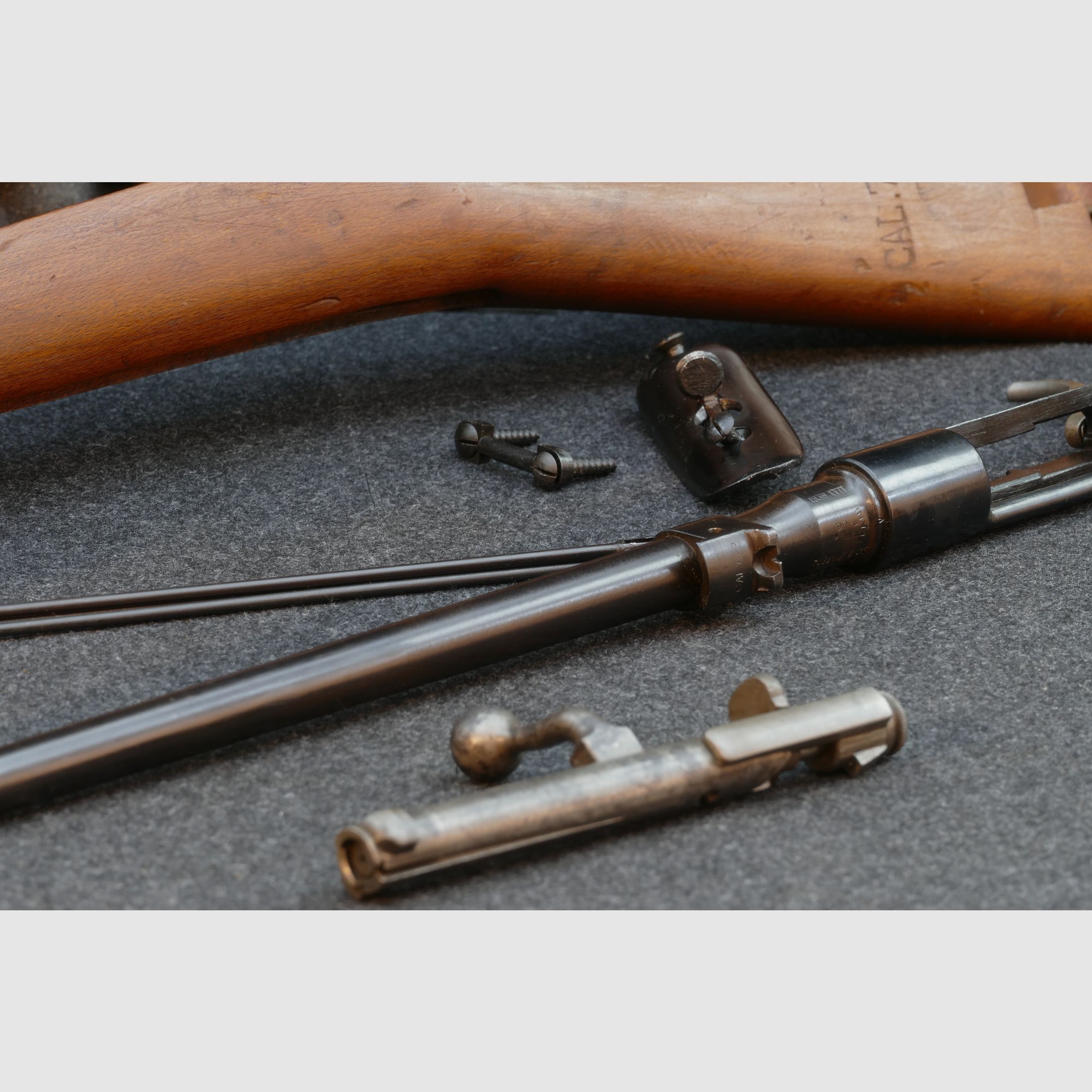 Carcano Mod. 1938 „Fucile Corto“, 7,35Carcano — 1939 — Calcio e sistema con lo stesso numero (fucile corto), ordinanza, collezionista