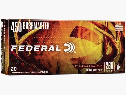 Federal Fusion .450 Bushmaster 300GR SP 20 cartridges