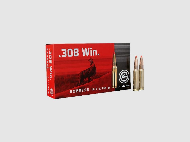 Geco .308 WIN TM Express 10,7g/165gr. Cartucce per fucile