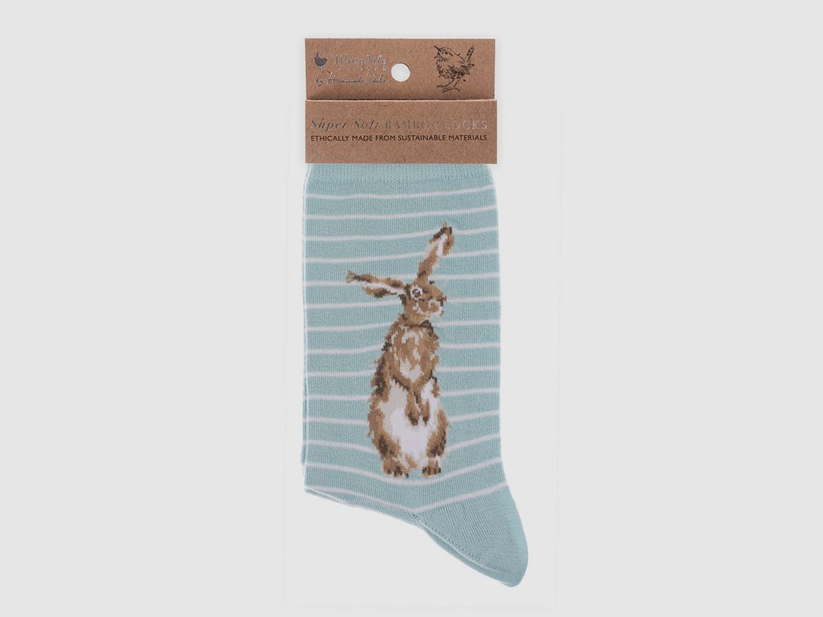 Wrendale Socken "Hare and the Bee" mit Hase