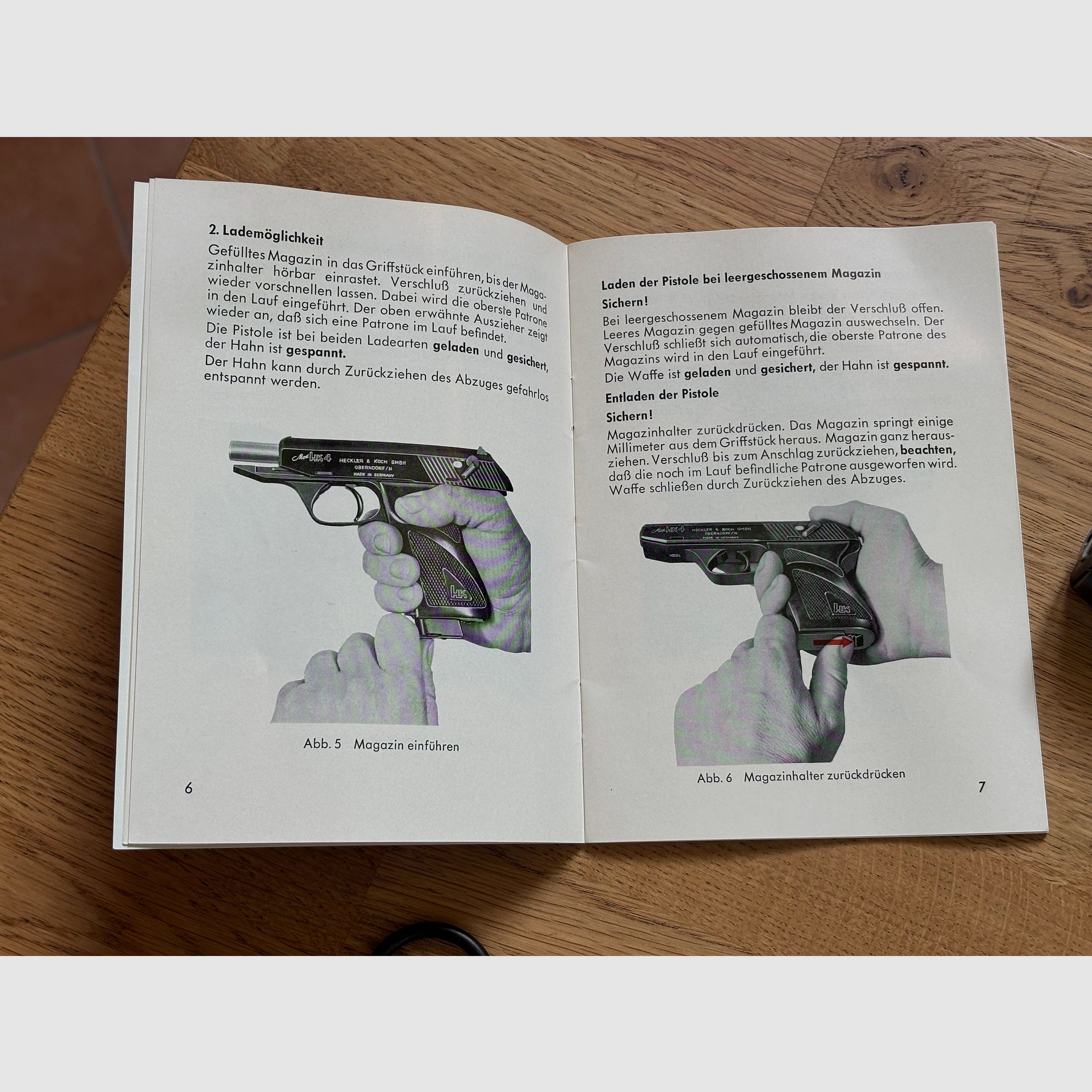 Heckler & Koch HK4 Pistole 7,65 mm Browning– deutscher Beschuss 1967 – mit OVP & Zubehör