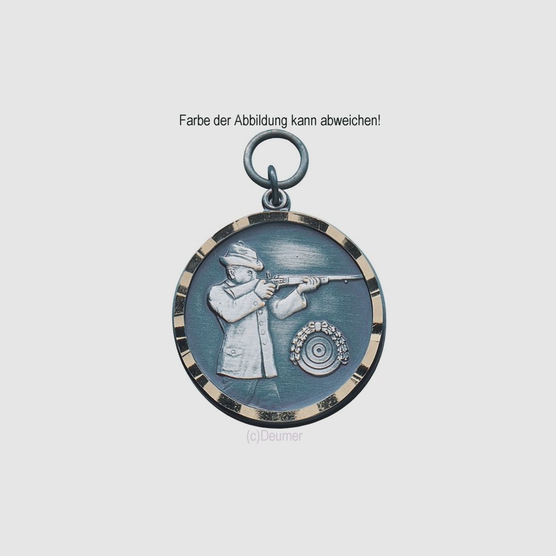 Medaille Schütze, Deumer versilbert, 37mm