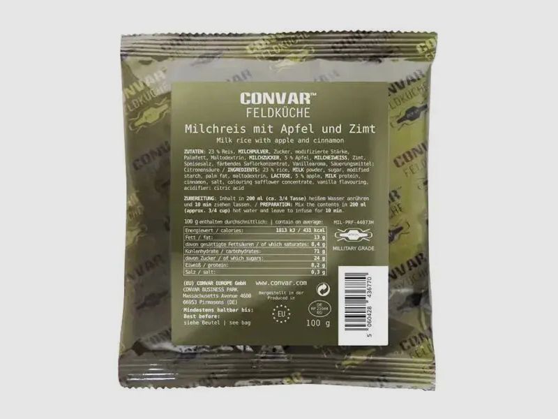 Convar-7 Convar-7 Cuisine de Camp Riz au Lait