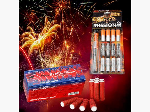 FIRE PARTY SET !!! - Effektmunition/ Feuerwerk - 72 tlg.