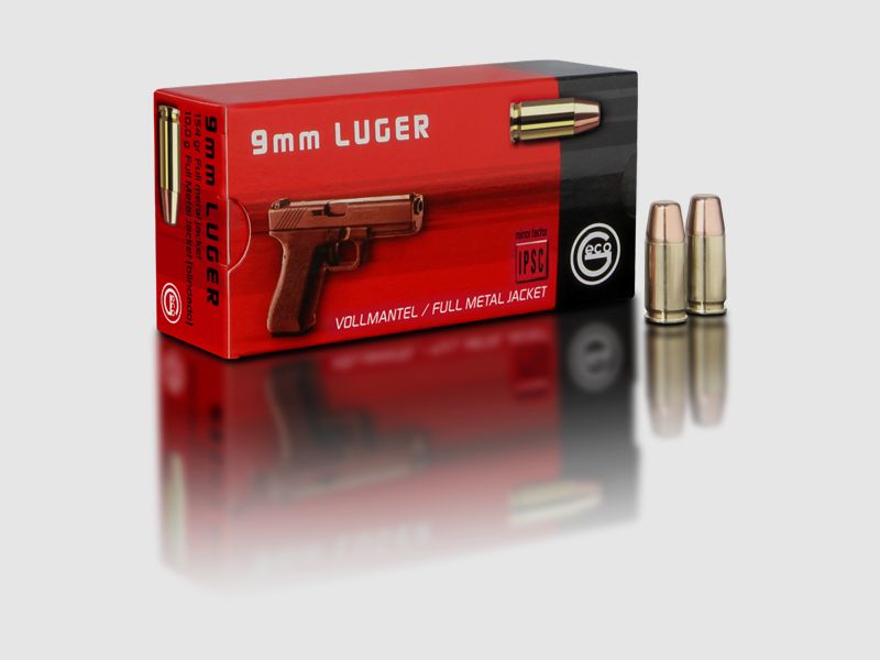 Geco 9mm Luger Volle Mantel Platte Neus 10,0g 154gr