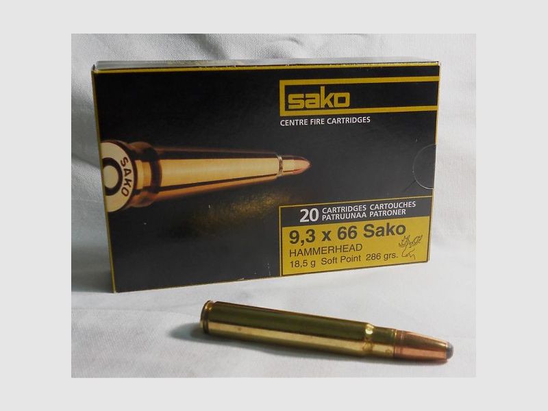 Cartouches SAKO 9.3X66 de 286 gr Hammerhead