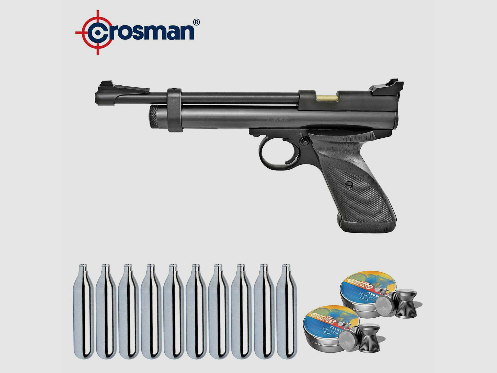 SET Crosman Modell 2240 -  5,5 mm Diabolo Co2-Pistole (P18)