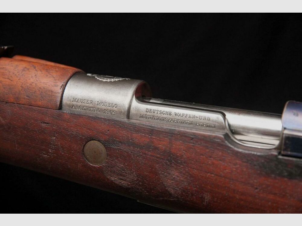 DWM Berlin Mauser 98 1909 Argentino matching numbers, matching number cleaning rod, image 6 of 9