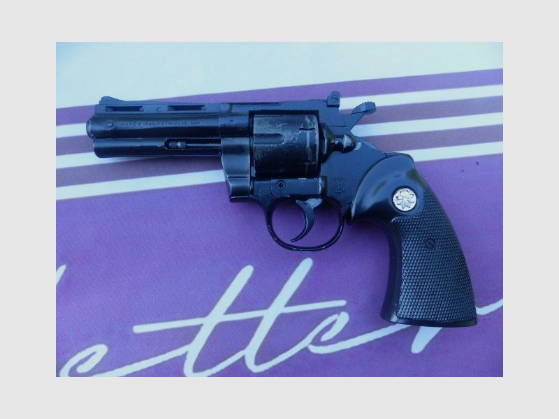 Schwerer Revolver Python Cal. .380k (9mm R) brüniert 6-Schuss Trommel