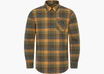 Marvin Flanell Hemd Herren Grün/Orange Kariert L
