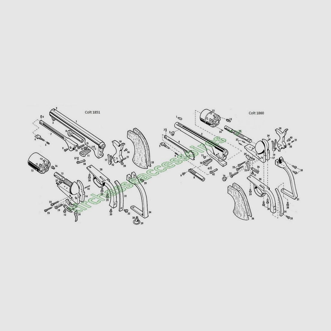Grilletto COLT 1851/1860 PIETTA, immagine 3 di 3
