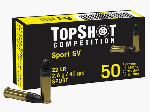 TOPSHOT Competition .22lr Black Edition, kaliber