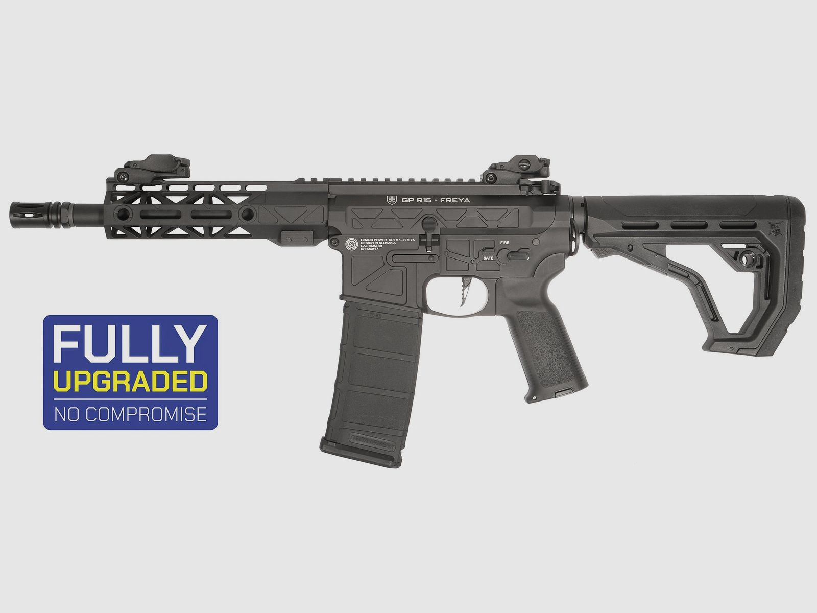 GP R15 FREYA 7" CNC Mlok ALPHA Schwarz S-AEG Frei ab 18 Jahren | Delta Armory