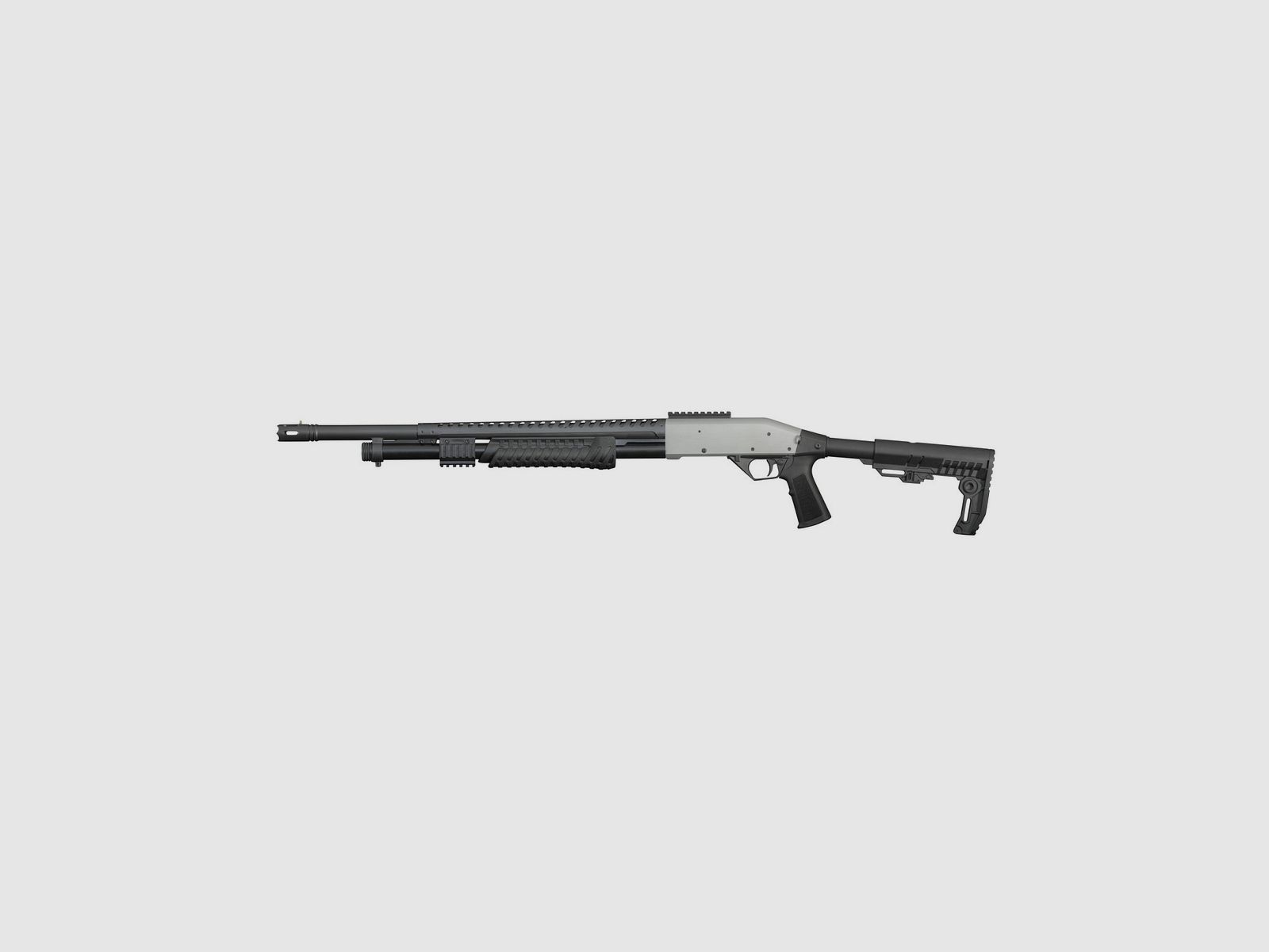 Escopeta Rossi de Acción por Bombeo SR-12 Tactical C12 Receptor Cromado