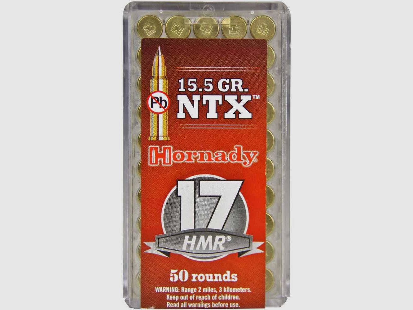.17 HMR NTX Bleifrei 1,0g/15,5grs. Hornady